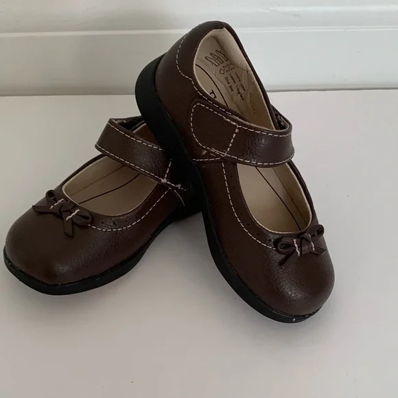 New! Pediped Flex Mary Isabelle Shoes- brown size 24 is 7.5-8 - Picture 2 of 5
